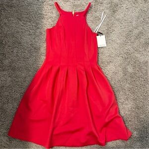 Calvin Klein Coral Sleeveless Dress With Pockets